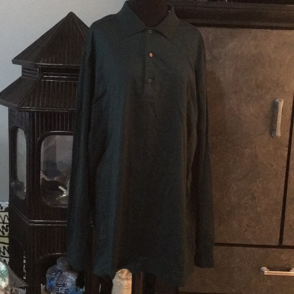 Fairway Green Long Sleeve Polo Shirt